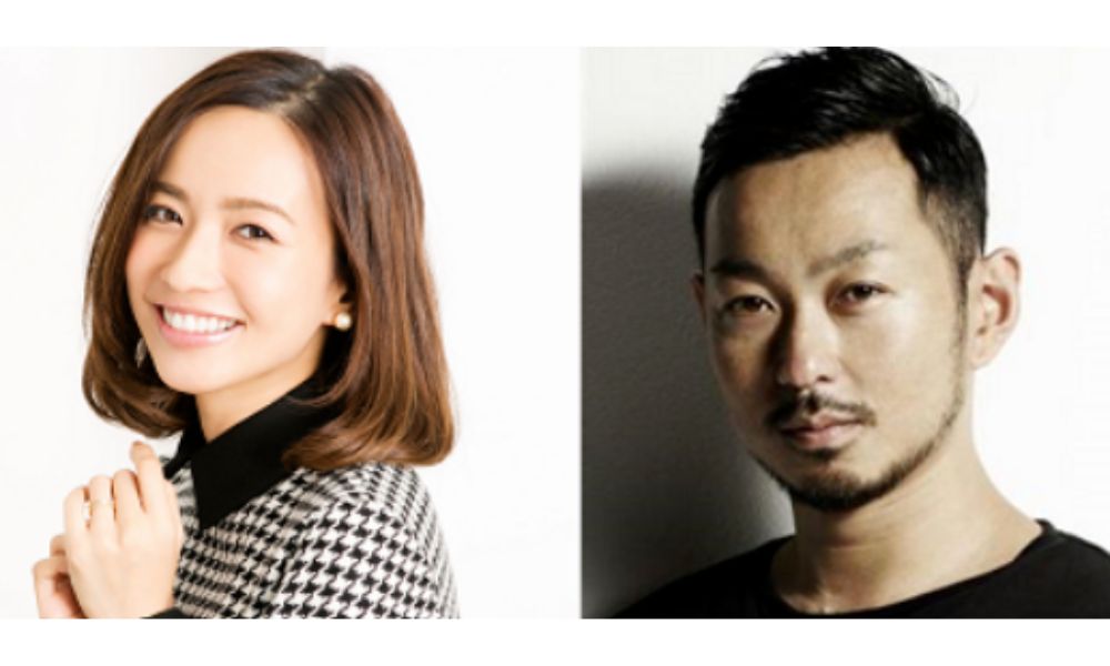 優木まおみと旦那（美容師の一般男性）の顔写真比較画像。離婚発表に関連する夫婦ショット